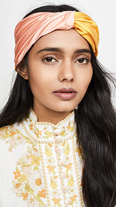 Shop Eugenia Kim Malia Headband In Marigold/coral