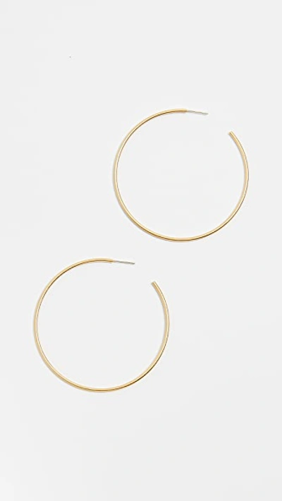 Shop Madewell Oversized Hoop Earrings In Gold