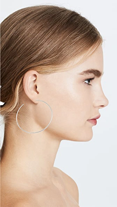 Shop Madewell Oversized Hoop Earrings In Silver