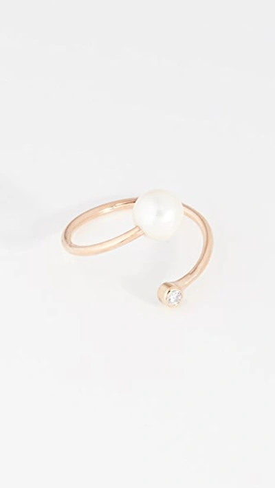 Shop Zoë Chicco 14k Gold Freshwater Cultured Pearl Statement Ring In Gold/pearl