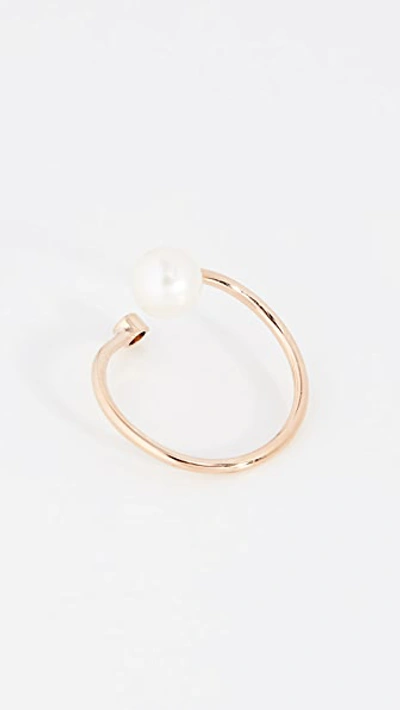 Shop Zoë Chicco 14k Gold Freshwater Cultured Pearl Statement Ring In Gold/pearl