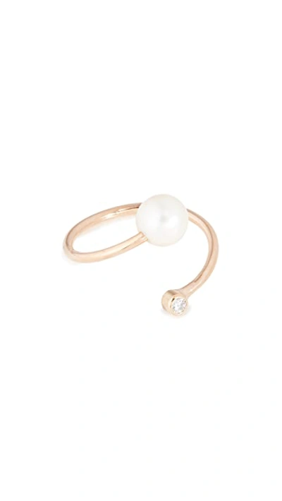 Shop Zoë Chicco 14k Gold Freshwater Cultured Pearl Statement Ring In Gold/pearl