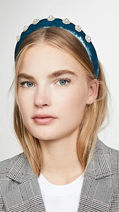 Shop Jennifer Behr Olina Headband In Azul