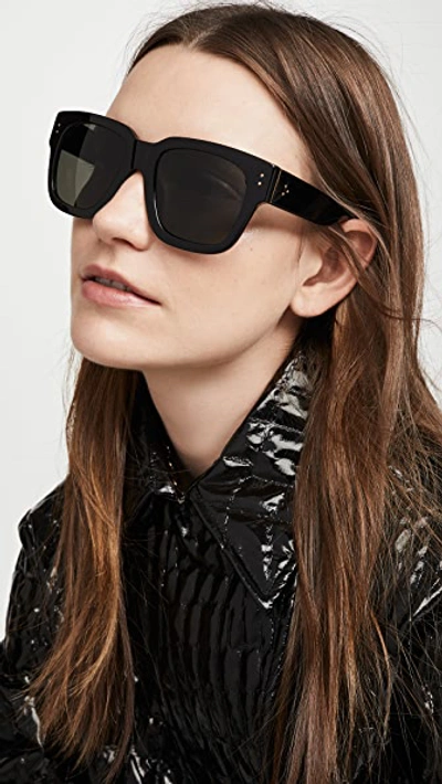 Shop Linda Farrow Luxe Seymour Sunglasses In Gold/solid Grey