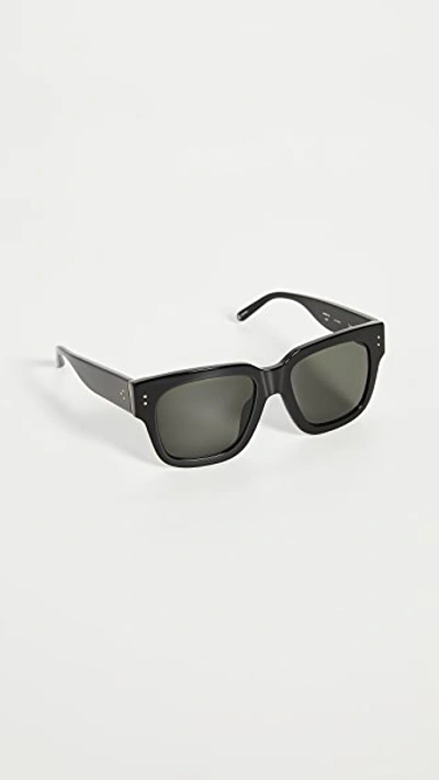 Shop Linda Farrow Luxe Seymour Sunglasses In Gold/solid Grey