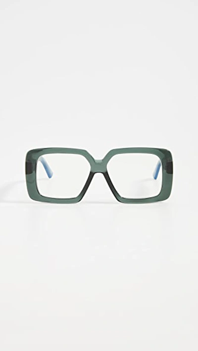 Shop The Book Club Blue Light Duh Bleach Glasses In Teal