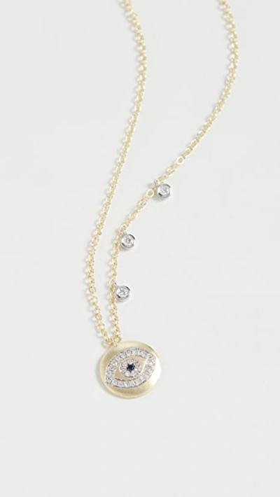 Shop Meira T 14k Evil Eye Necklace In Yellow Gold