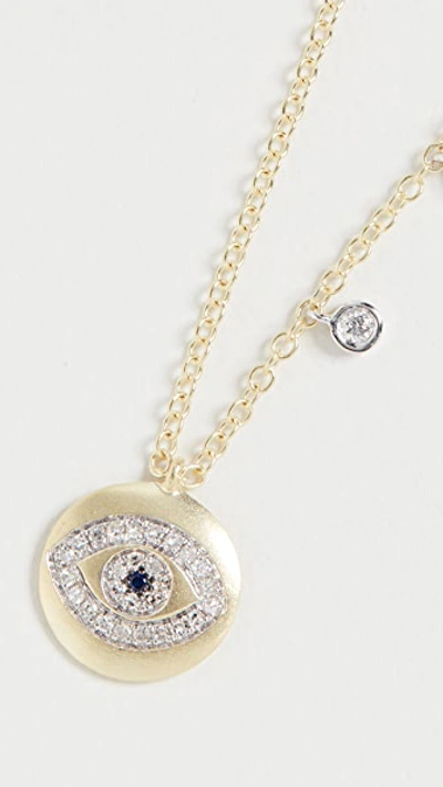 Shop Meira T 14k Evil Eye Necklace In Yellow Gold