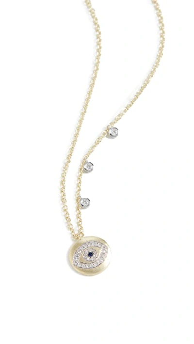 Shop Meira T 14k Evil Eye Necklace In Yellow Gold