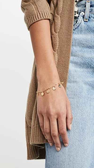 Shop Gorjana Ana Coin Bracelet In Gold