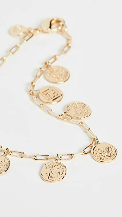 Shop Gorjana Ana Coin Bracelet In Gold