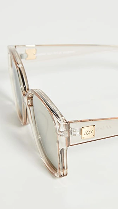 Shop Le Specs Athena Alt Fit Sunglasses In Stone Gold Mirror