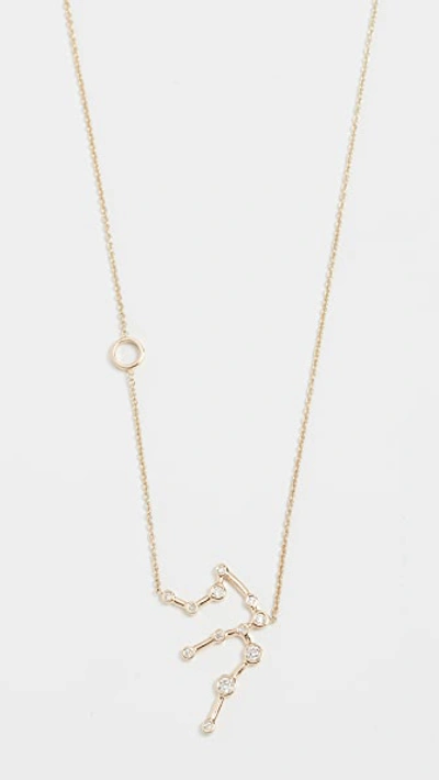 Shop Lulu Frost 14k Gold Aquarius Necklace With White Diamonds