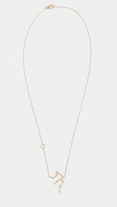 Shop Lulu Frost 14k Gold Aquarius Necklace With White Diamonds