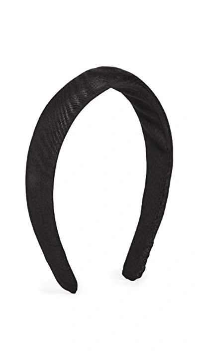 Shop Loeffler Randall Marina Puffy Headband In Black