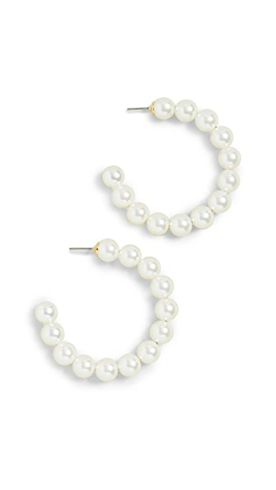 Shop Lele Sadoughi Stardust Imitation Pearl Hoops