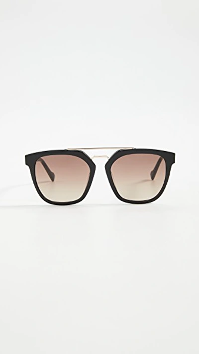 Illesteva Liverpool Sunglasses In Black/brown | ModeSens