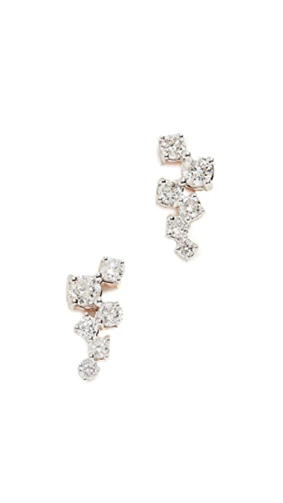 Shop Adina Reyter 14k Gold Scattered Diamond Stud Earrings