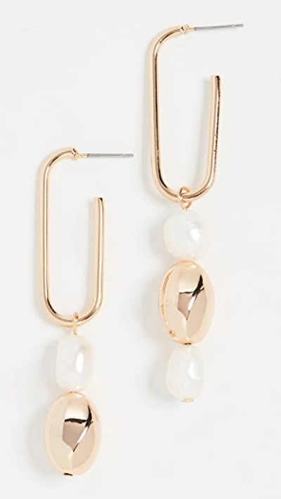 Shop Jules Smith Pearl Drop Earrings In Gold/pearl