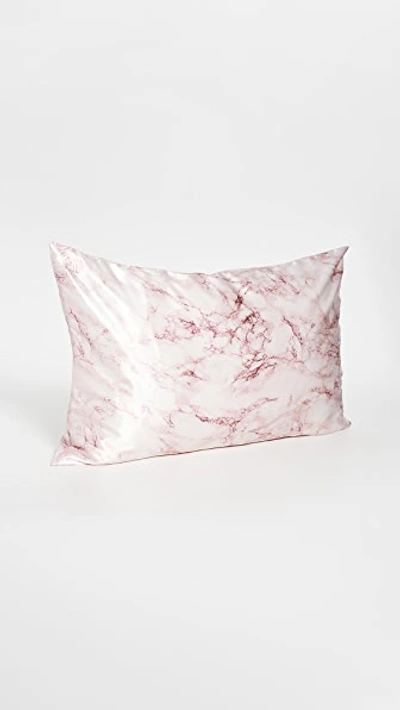 Shop Slip Pink Marble Queen Pillowcase