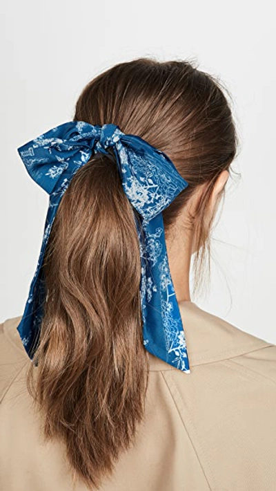 Shop Hemant & Nandita Alpas Bow Hair Tie In Blue