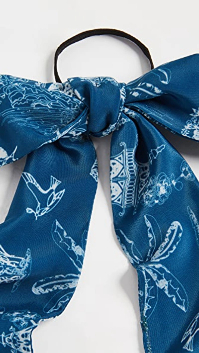 Shop Hemant & Nandita Alpas Bow Hair Tie In Blue