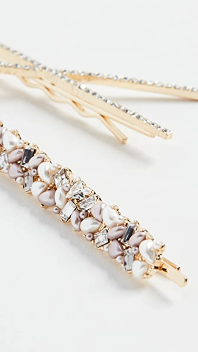 Shop Baublebar X And Gem Hair Clip Set In Griege/gold