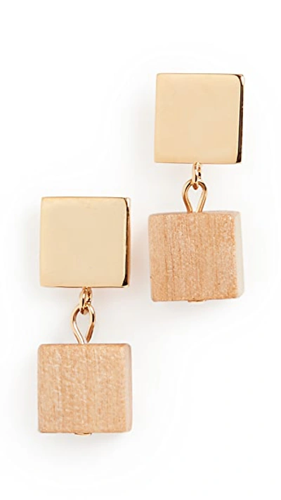 Shop Sophie Monet The Pixie Earrings In Wood