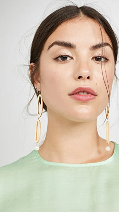 Shop Sophie Monet The Ellipse Earrings In Pine
