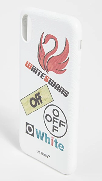 Shop Off-white Multi Logo Iphone Xs Max Case In White Multi