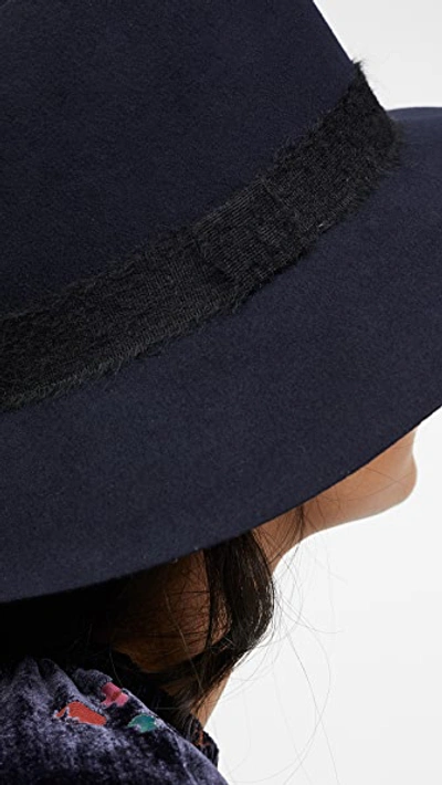 Shop Eugenia Kim Georgina Fedora Hat In Navy