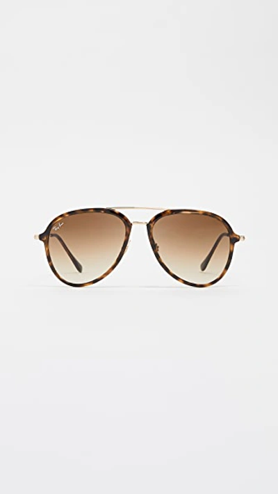 Ray Ban Rb4298 Sonnenbrillen Gold Fassung Braun Glas 57-17 | ModeSens