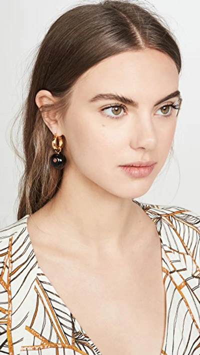 Lizzie Fortunato Black Cherry Hoop Earrings | ModeSens