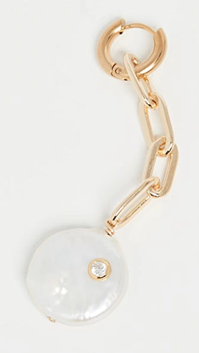 Shop Eliou Chira Single Earring In Gold/pearl