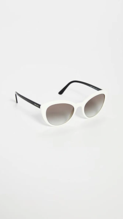 Shop Prada Classic Cat Eye Sunglasses In White Tortoise
