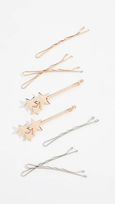 Shop Kitsch Star Bobby Pin Set In Gold