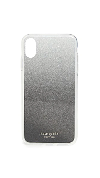 Shop Kate Spade Glitter Ombre Iphone Case In Black