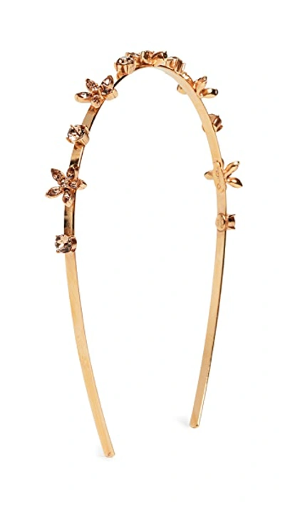 Shop Oscar De La Renta Crystal Star Headband In Light Topaz