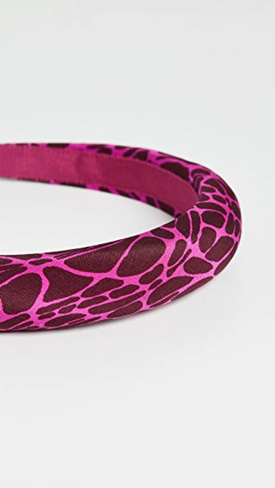 Shop Jennifer Behr Tori Headband In Fuchsia Spot