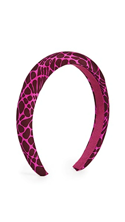 Shop Jennifer Behr Tori Headband In Fuchsia Spot