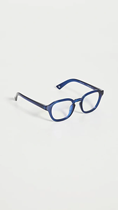 Shop The Book Club Fan Of Seen Labels Blue Light Glasses In Ink