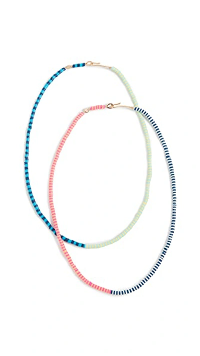 Shop Roxanne Assoulin Happy Stripes Necklace In Multi