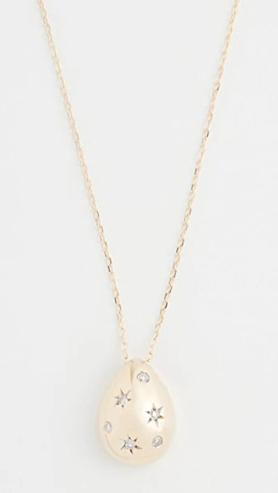 Shop Adina Reyter 14k Celestial Diamonds Pear Necklace In Yellow