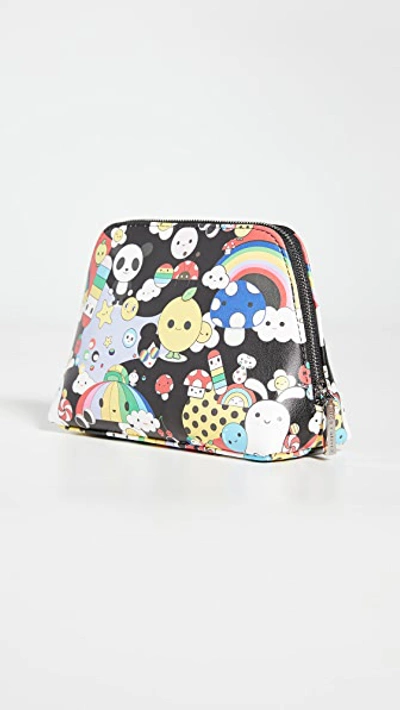 Shop Alice And Olivia X Friendswithyou Nikki Printed Cosmetic Case In Fwy Collage Md