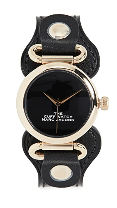 Shop The Marc Jacobs The Cuff Watch 36mm In Black