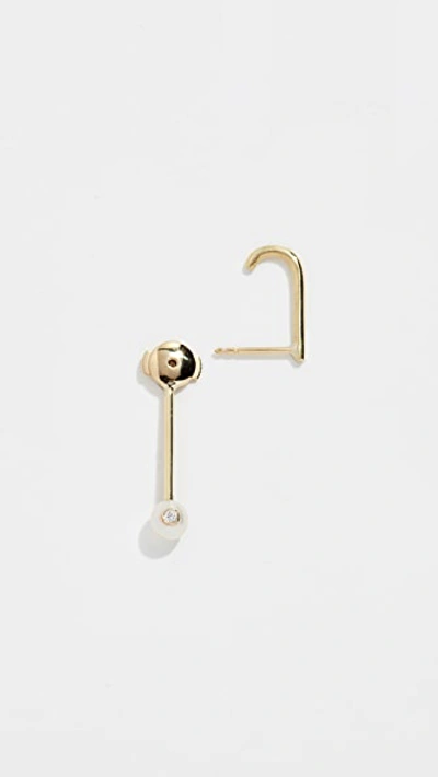 Shop Katkim 18k Petite Freshwater Cultured Pearl Ear Pin In Gold