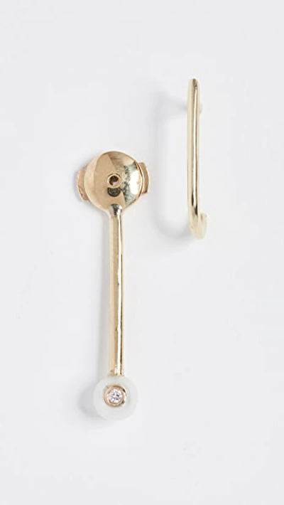 Shop Katkim 18k Petite Freshwater Cultured Pearl Ear Pin In Gold
