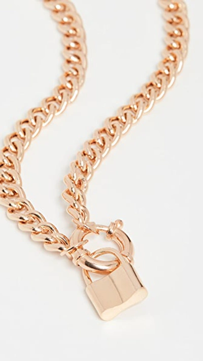 Shop Maison Irem Padlock Necklace In Gold