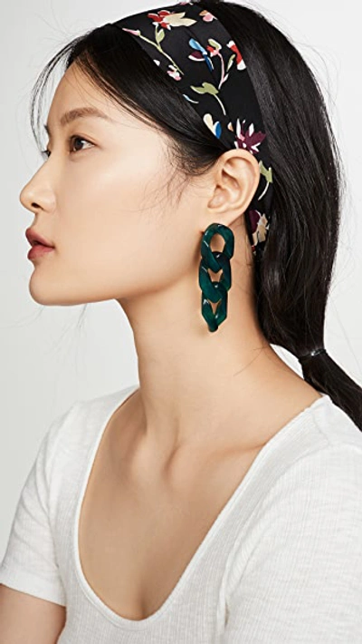 Shop Baublebar Mirador Link Drop Earrings In Green/gold