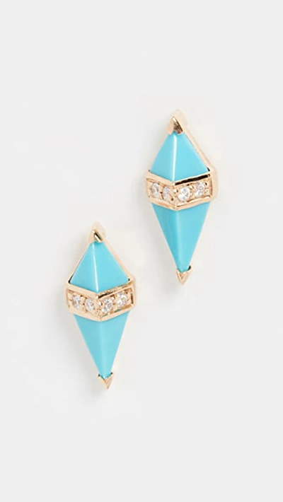 Pietra Studs 18k Yellow Gold